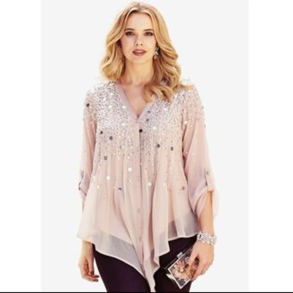 roamans sequin tops